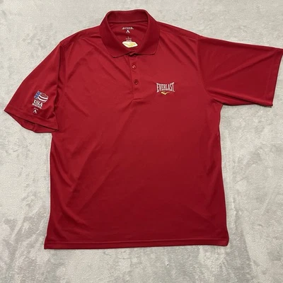 Camisa polo del equipo de boxeo de Estados Unidos para hombre grande roja holgada bordada Foto 1 de 4