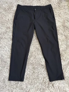 Pantalones Lululemon Para Hombres 36 Negros Comisión Ligeros Delgados Golf Viaje Chino - Imagen 1 de 6