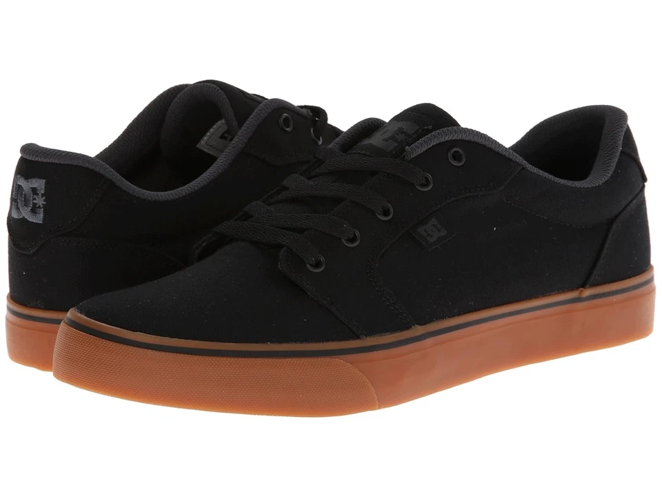 DC Men's Anvil Casual Skate Shoe Black/Gum 12 D M US