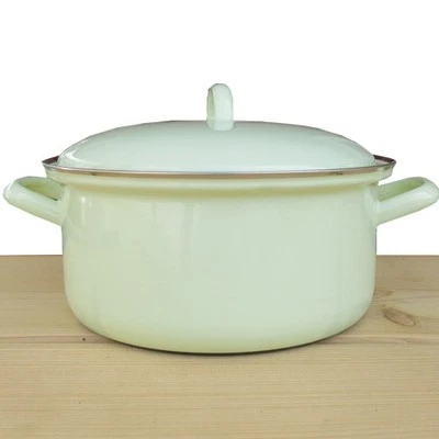 Riess Emaille Kochtopf 22 cm grün Emailletopf Bratentopf Classic Pastell - Bild 1 von 3