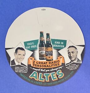 1940's Altes Beers Harry Heilmann Ty Tyson Advertising Card Detroit Tigers RARE