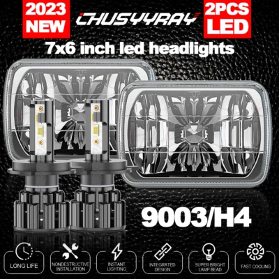 Par de faros LED 5x7" 7x6 para Jeep 84-2001 Cherokee XJ/Para 86-1995 Wrangler Foto 1 de 4