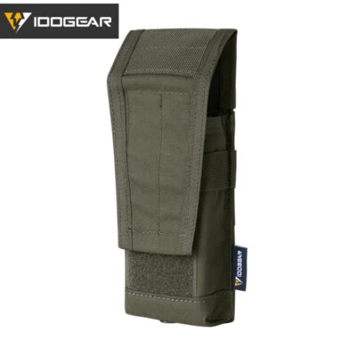 IDOGAER Tactical 5.56 Single Mag Pouch MOLLE Mag Carrier Nylon Camo Paintball - Image 1 of 4