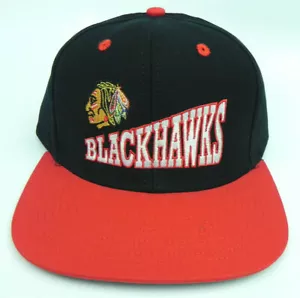 CHICAGO BLACKHAWKS NHL VINTAGE SNAPBACK RETRO 2-TONE FLAT BILL CAP MÜTZE NEU! - Bild 1 von 5
