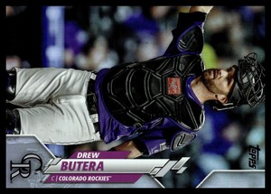 Drew Butera 2020 Topps Update Rainbow Foil Colorado Rockies Baseball Card