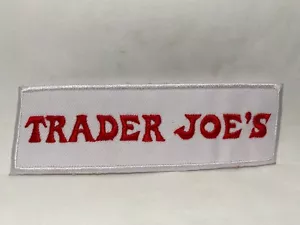 TRADER JOE'S NEW EMBROIDERED IRON ON ON NAME PATCH TAG - Picture 1 of 1