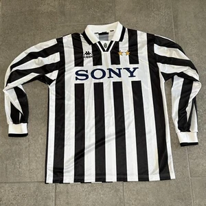 1996 97 Juventus Jersey Home Sony Long Sleeve Kappa Italy Serie A Soccer - Picture 1 of 13