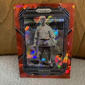 Sam Rice 2023 Panini Prizm Baseball Red Ice Prizm #186 Washington