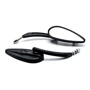 Black shull teardrop rear view mirrors Harley Softail Heritage Slim Breakout 48 - Bild 1 von 3