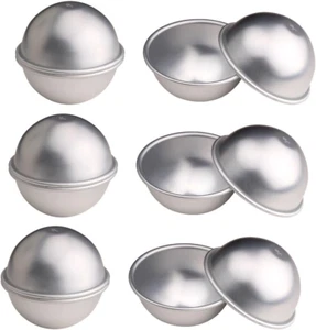 12 Pcs DIY Metal Bath Bomb Molds, Set of 6 - Picture 1 of 12