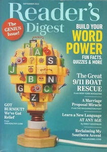READER'S DIGEST - SEPT 2022 - BRAIN GAMES - 9/11 MARITIME RFESCUE - PLACEBO CURE - Picture 1 of 1