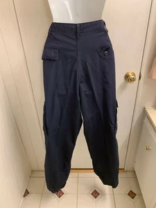 CAMO COMBAT CARGO MEN'S NAVY BLUE TROUSERS LONG LARGE USA - Picture 1 of 6