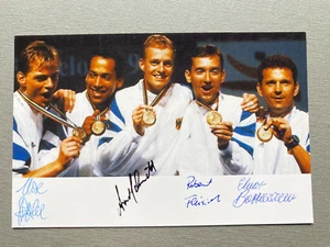 Olympiasieger 1992 BRD Fechten Degen (4x signiert) signed Foto 10x15 Autogramm - Picture 1 of 1