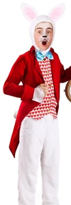 Kid's Dignified White Rabbit Alice in Wonderland Bunny Costume SIZE S (Used) - Picture 1 of 2