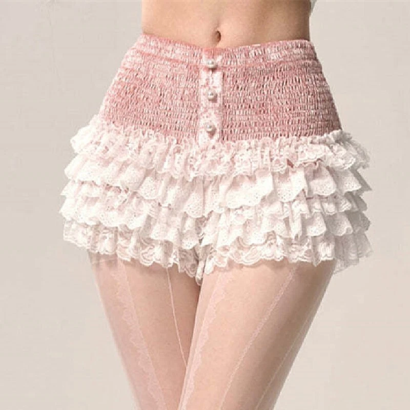 Lindos Pantalones para Mujer Bloomers Pantalones de Seguridad Pantalones Cortos Gótico Lolita Pantalones Cortos Foto 1 de 4