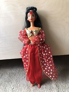 VTG 1994 Disney Arabian Lights Jasmine Doll Aladdin Mattel 1966 Body Glow