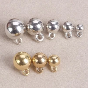 Round Ball 6mm 8mm 10mm 12mm 14mm CCB Plastic Gold/Silver Loose Pendants Beads - Picture 1 of 6