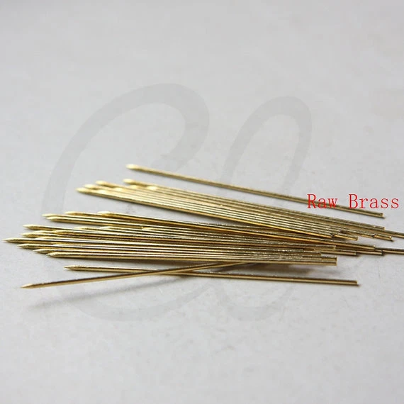Pin de clavos de latón crudo de 30 piezas - pasadores de base de latón - broche 60x1 mm (3300C) Foto 1 de 1
