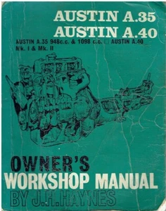 AUSTIN A35 A40 (Mk1 & Mk2) SALOON COUNRYMAN 1956-67 OWNERS WORKSHOP MANUAL - Picture 1 of 1