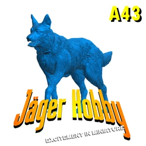 A43 - Maquette berger allemand / alsacienne en marche | Chien dynamique multi-échelle F - Photo 1 sur 32