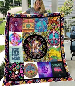 She Is Life Itself Wild And Free Hippie Girl Gift Fleece Blanket - Picture 1 of 3