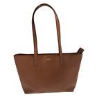 DKNY Purse Womens Medium Size Brown Shoulder Bag Vegan Leather Handbag Office