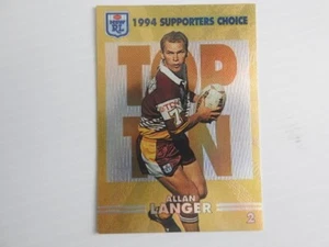 1994 Dynamic Rugby League Series 2 Gold Top Ten Allan Langer-2 Brisbane Broncos - Picture 1 of 3