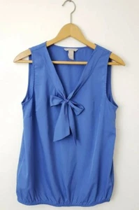 Banana Republic Sleeveless Blouse Blue Womens Size Small - Picture 1 of 12
