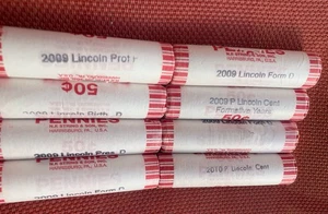 U.S. Mint 2009 EIGHT (8) Penny Cent Coin Rolls {MIXED MINT AND THEME} - Picture 1 of 3