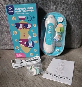 Baby Nageltrimmer Elektrisch Wiederaufladbar Sicher 6 in 1 Baby Nagelknipser Grün - Bild 1 von 6