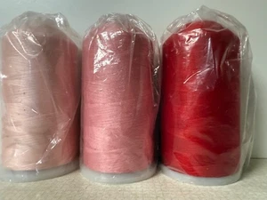 3 lg cones LECIEN - Cotton 2ply 40wt, colors 103, 105, 800 -5416 yds, Tsu Mu Gi - Picture 1 of 5