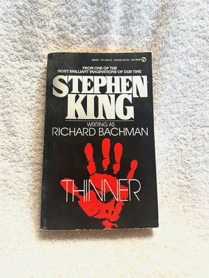 SStephen King Thinner  First Signet edition paperback 1985 horror Bachman vtg Foto 1 de 4