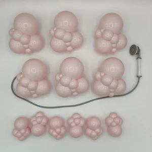 12-teiliges Set American Girl Ersatz rosa Kunststoffblasen & Handbrause - Bild 1 von 8