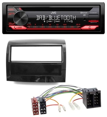 JVC CD DAB USB Bluetooth MP3 Autoradio für Fiat Ducato 2011-2021 piano schwarz - Bild 1 von 4