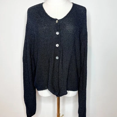 Vintage 90s Coldwater Creek Dark Cottagecore Boho Witchy Coastal Cardigan L Foto 1 de 4