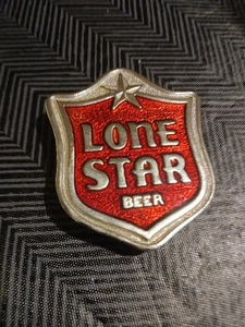 Lone Star Beer Logo Promo Dress Belt Buckle Texas Vtg 1970s Koleaco Enterprises - Picture 1 of 5