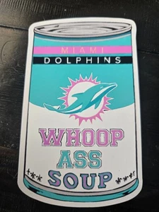 Miami Dolphins Soup MAGNET- Miami Vice Colors Parody NFL vinyl magnet - Picture 1 of 1
