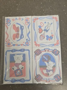 Vintage 90s Magnaframes Magnetic Photo Frames Memo Holders Baby Bears Blocks  - Picture 1 of 12