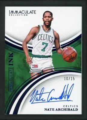 2024-25 NATE ARCHIBALD 10/15 AUTO PANINI IMMACULATE COLLECTION INK AUTOGRAPHS - Image 1 of 2