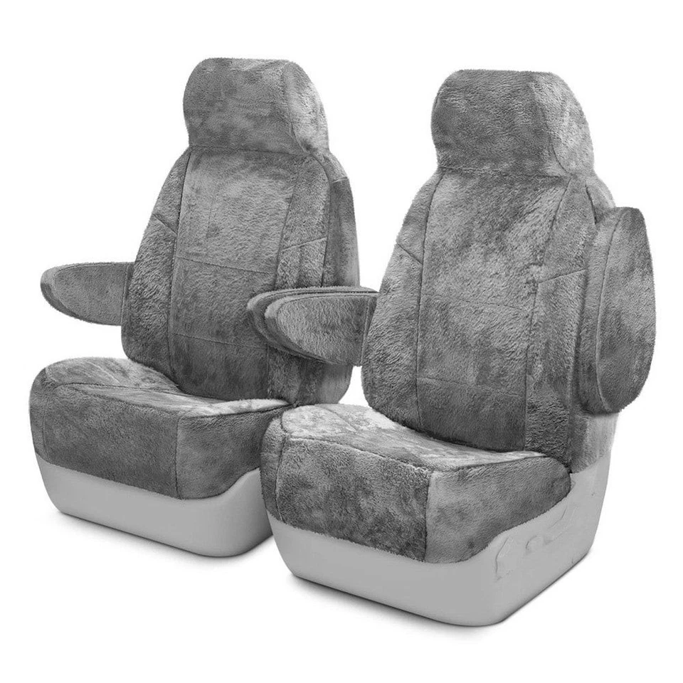 For GMC C1500 88-91 Coverking Snuggleplush 1st Row Custom Gray Seat Covers Foto 1 de 4