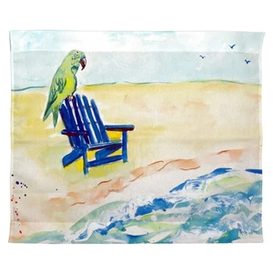 Betsy Drake Parrot & Chair Outdoor Wall Hanging 24x30 - Picture 1 of 1