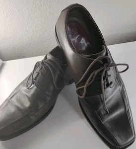 Chaps Ralph Lauren Bicycle Toe Oxford Lace Ups Walnut Brown Mens 11M NC Leather - Picture 1 of 10