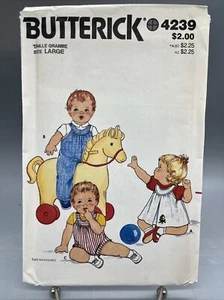 Butterick Sewing Pattern 4239 Infants Jumper, Panties & Jumpsuit Size Large - Picture 1 of 6
