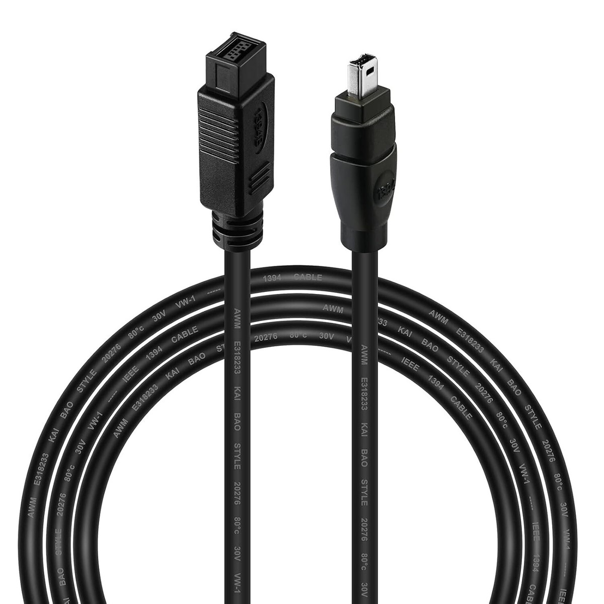 Firewire 800 To 400 Cable Herfair Firewire Cable 9-Pin To 4-Pin 6ft ...