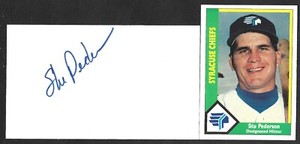 Stu Pederson ( Debut 1985 ) DODGERS  SIGNED AUTOGRAPH AUTO 3x5 INDEX COA