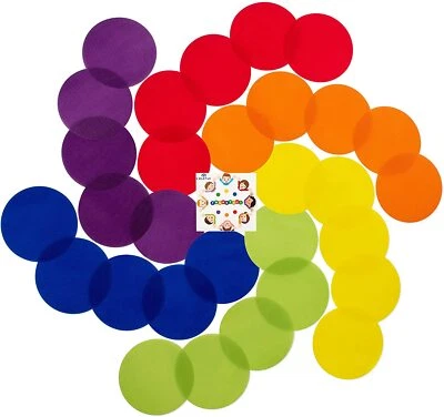 "Marcadores de manchas de alfombra para sentarse para piso de aula - 5"" (paquete de 30)" Foto 1 de 4