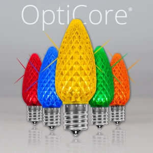 OptiCore C9 LED Twinkle Shatterproof Christmas Lights Replacement Bulbs 25 Pack - Picture 1 of 11