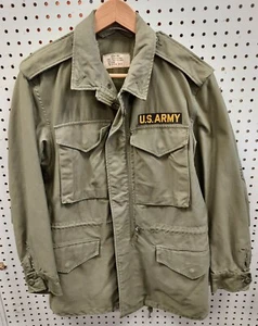 Vintage US Army M-1951 OG-107 W/R Sateen Cotton Field Coat Small Reg Early 60's - Picture 1 of 10