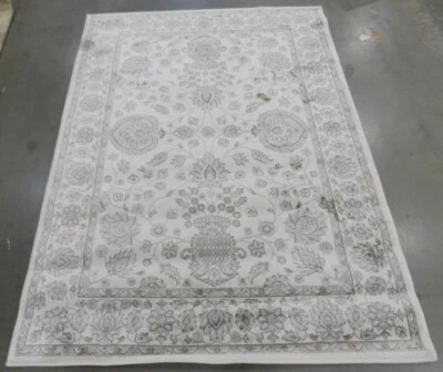 SILVER / CREAM 4' X 5'-3" Damaged Rug Reduced Price 1172562936 PEG610Q-4 - Image 1 of 4