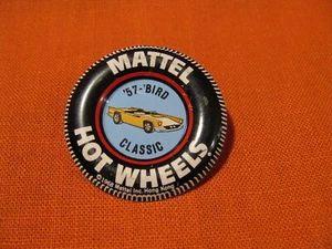 1968 HOT WHEELS REDLINE '57 BIRD ORIGINAL METAL TAG, T-BIRD , BUTTON - Picture 1 of 5